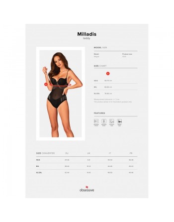 Body Milladis noir/jesyh.com