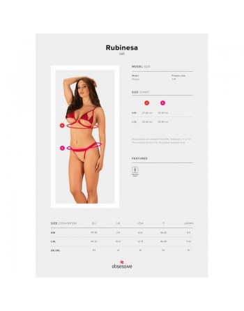 Ensemble Rubinesa 2 pcs rouge/Jesyh.com