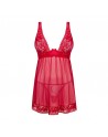 Babydoll et String rouge Lacelove/Jesyh.com