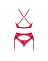 Ensemble 3 pièces Lacelove rouge/Jesyh.com
