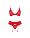 Ensemble 3 pièces rouge Chilisa/Jesyh.com