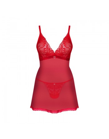 Babydoll et string rouge Chilisa/Jesyh.com