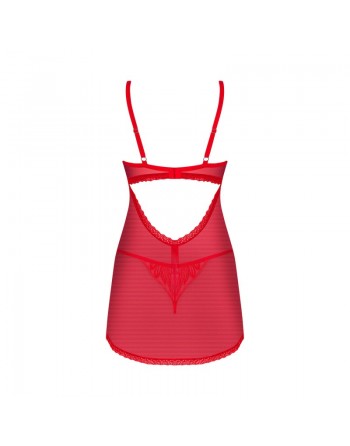 Babydoll et string rouge Chilisa/Jesyh.com