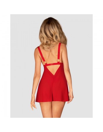 Babydoll et string Elianes Rouge/jesyh.com