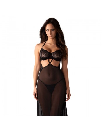 Nuisette et string Iliosa Noir/Jesyh.com