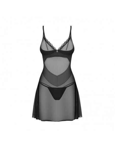 Nuisette et string Stelisa Noir/Jesyh.com