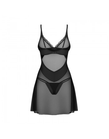 Nuisette et string Stelisa Noir/Jesyh.com