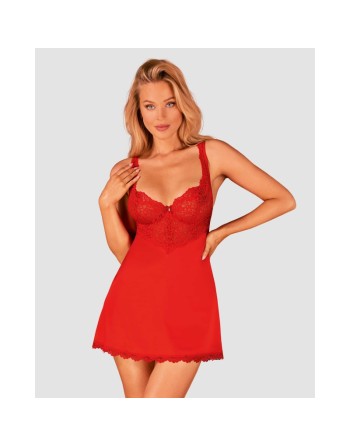 Nuisette et string Amor Cherris rouge/Jesyh.com