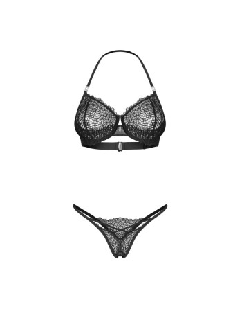 Ensemble Iliosa 2 pièces ouvert noir/Jesyh.com