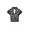 Top Essence F303 en dentelle avec col montant/Jesyh.com