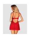 Babydoll et string Chilisa rouge/Jesyh/Jesyh.com