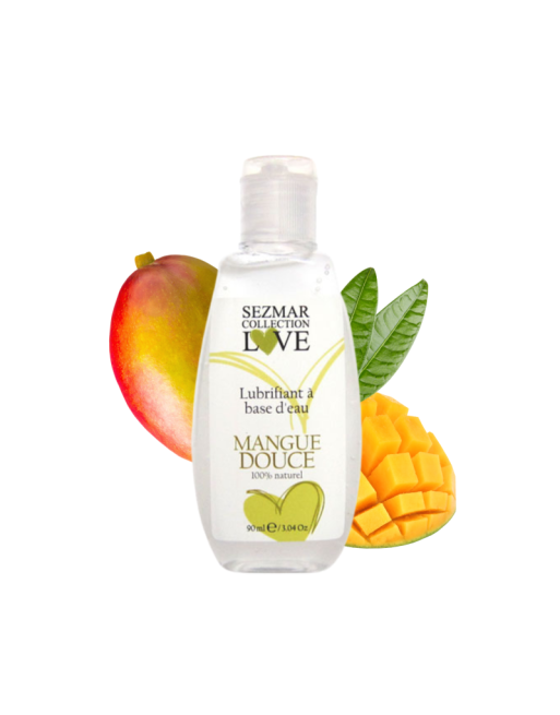 Lubrifiant 100% naturel à base d'eau mangue douce 90 ml/Jesyh.com