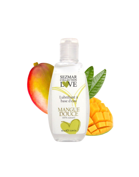 Lubrifiant 100% naturel à base d'eau mangue douce 90 ml/Jesyh.com