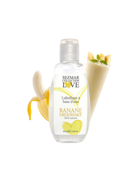 Lubrifiant 100% naturel à base d'eau banane milkshake 90 ml/Jesyh.com