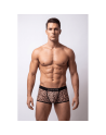 Boxer noir en résille imprimé léopard/Jesyh.com