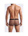 Boxer noir en résille imprimé léopard/Jesyh.com