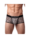 Boxer gris en résille imprimé léopard/Jesyh.com