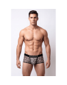 Boxer gris en résille imprimé léopard/Jesyh.com