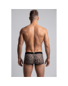 Boxer gris en résille imprimé léopard/Jesyh.com
