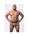 Boxer gris en résille imprimé léopard/Jesyh.com