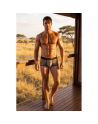 Boxer gris en résille imprimé léopard/Jesyh.com