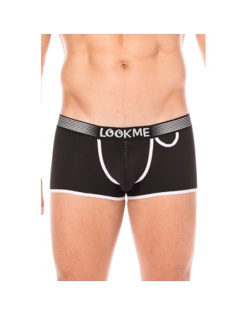 Mini-Pants noir échancré avec zip/Jesyh.com
