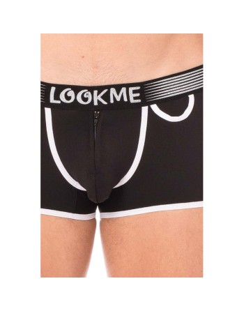 Mini-Pants noir échancré avec zip/Jesyh.com