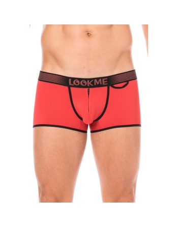 Mini-Pants rouge échancré avec zip/Jesyh.com