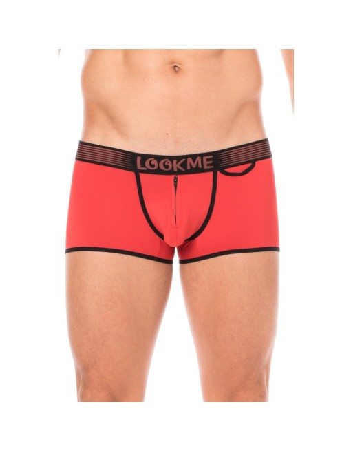 Mini-Pants rouge échancré avec zip/Jesyh.com