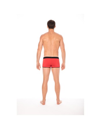 Mini-Pants rouge échancré avec zip/Jesyh.com